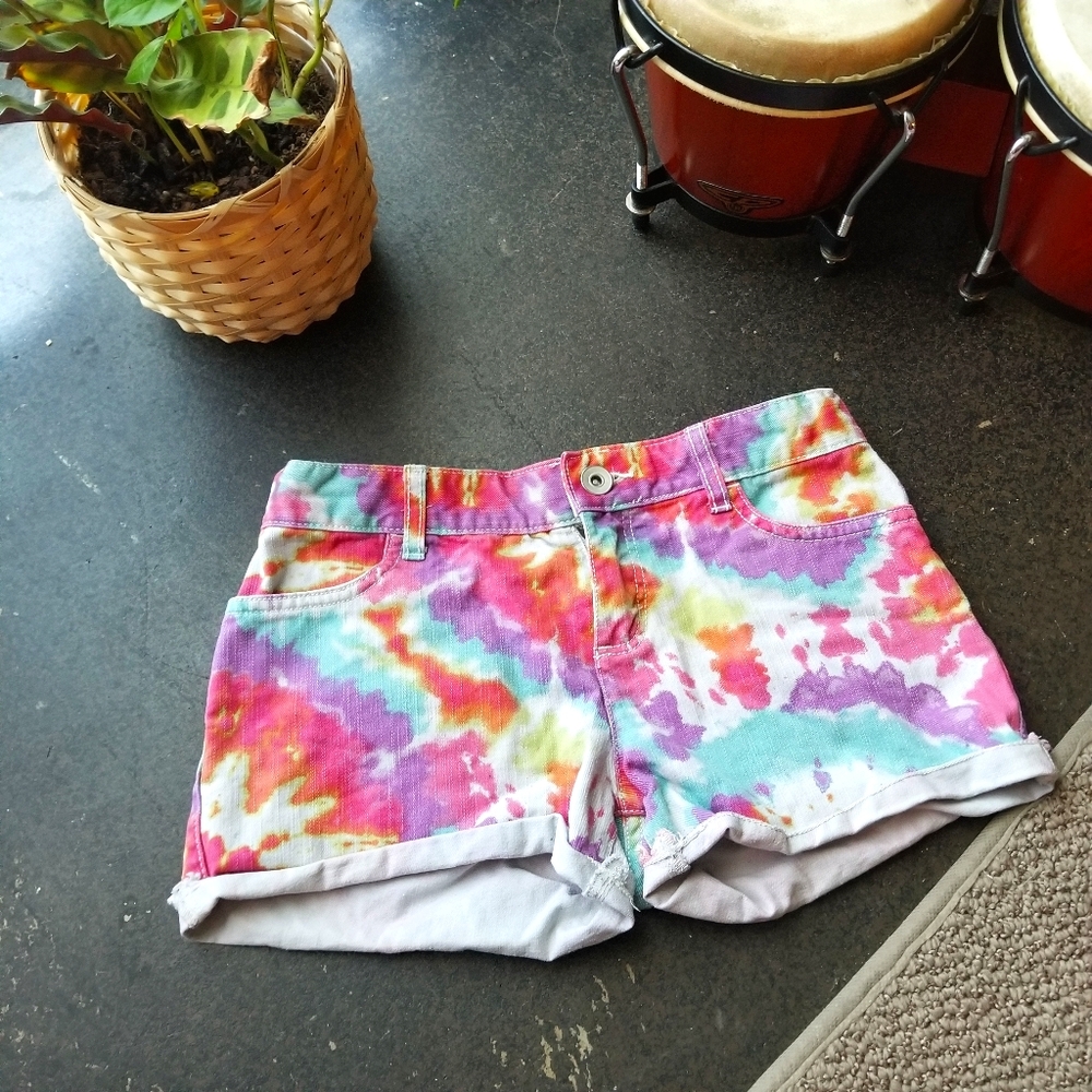 Girls Tie Dye Shorts Size 8